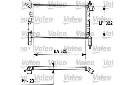 Radiator, engine cooling 730975 Valeo