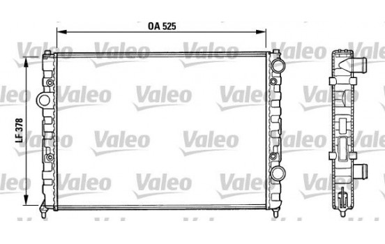 Radiator, engine cooling 731005 Valeo