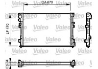 Radiator, engine cooling 731168 Valeo