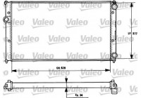 Radiator, engine cooling 731265 Valeo