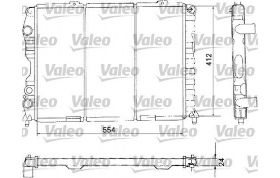 Radiator, engine cooling 731283 Valeo