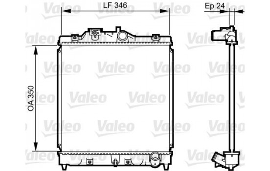 Radiator, engine cooling 731434 Valeo