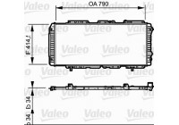 Radiator, engine cooling 731611 Valeo