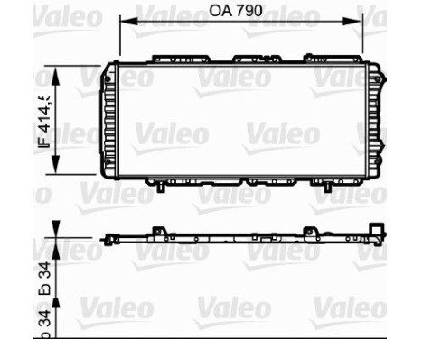 Radiator, engine cooling 731611 Valeo