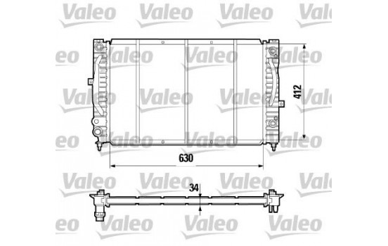 Radiator, engine cooling 731755 Valeo