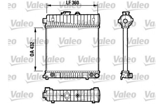 Radiator, engine cooling 731804 Valeo