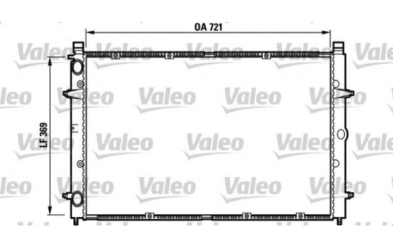 Radiator, engine cooling 732397 Valeo