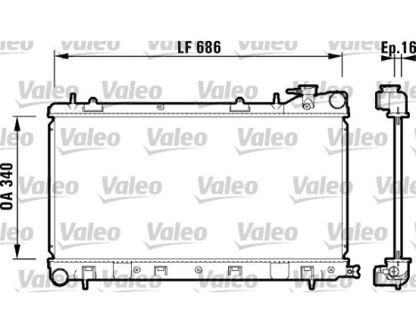 Radiator, engine cooling 732410 Valeo