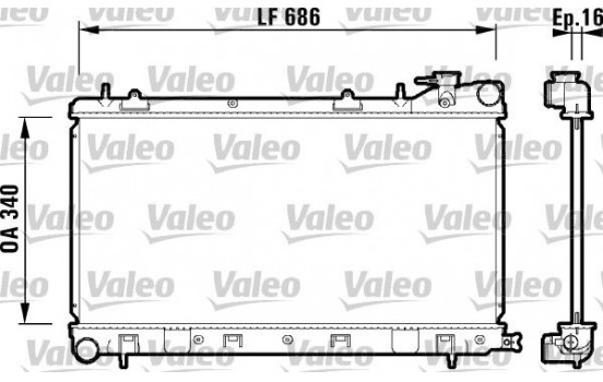 Radiator, engine cooling 732410 Valeo