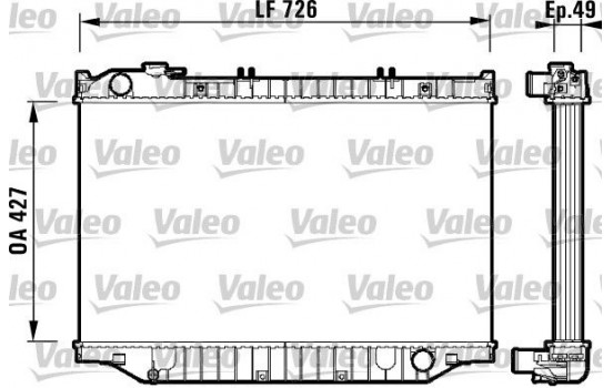 Radiator, engine cooling 732415 Valeo