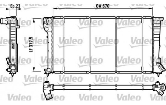 Radiator, engine cooling 732517 Valeo