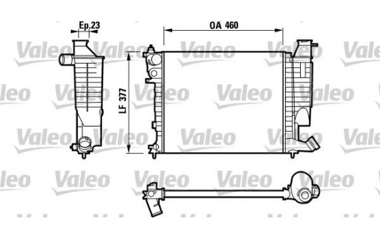 Radiator, engine cooling 732534 Valeo