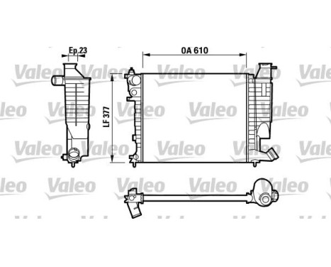 Radiator, engine cooling 732535 Valeo