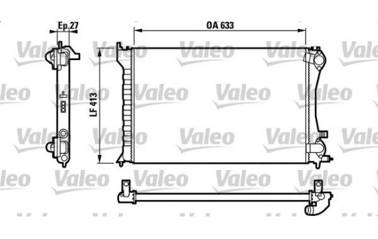 Radiator, engine cooling 732567 Valeo