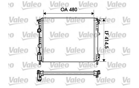 Radiator, engine cooling 732621 Valeo