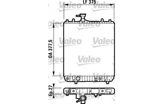 Radiator, engine cooling 732694 Valeo