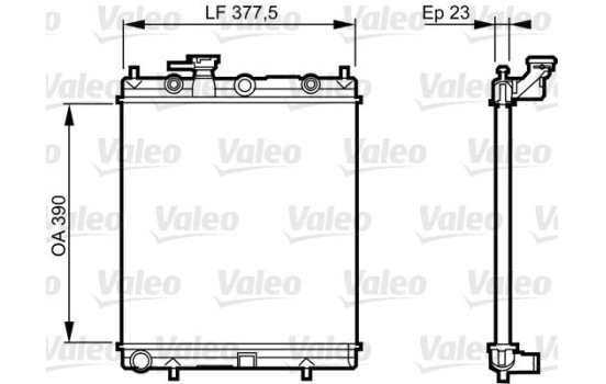 Radiator, engine cooling 732718 Valeo