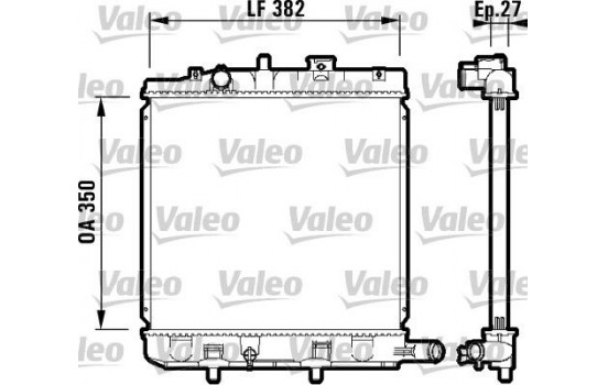 Radiator, engine cooling 732726 Valeo