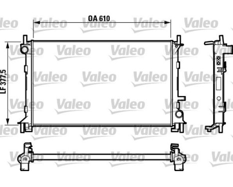 Radiator, engine cooling 732732 Valeo