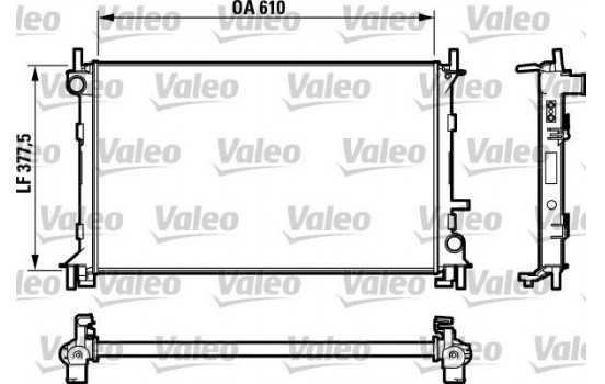 Radiator, engine cooling 732732 Valeo