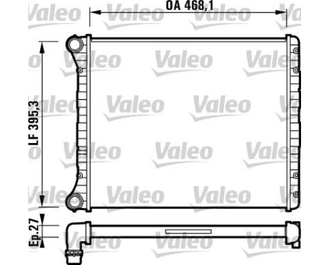 Radiator, engine cooling 732785 Valeo