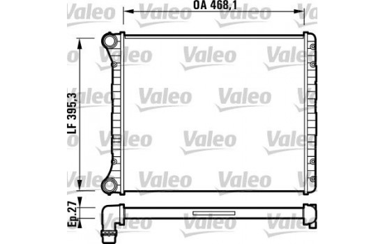 Radiator, engine cooling 732785 Valeo