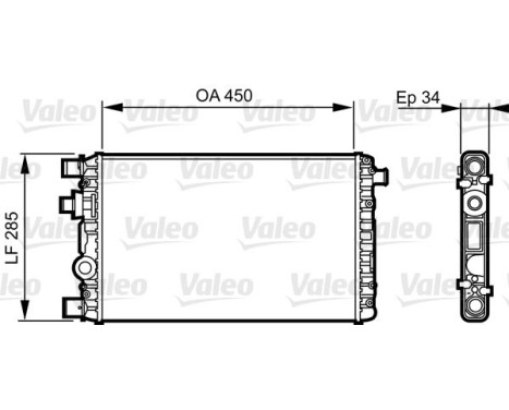 Radiator, engine cooling 732789 Valeo