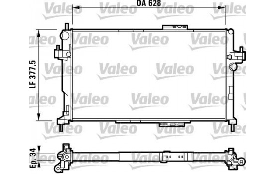 Radiator, engine cooling 732824 Valeo