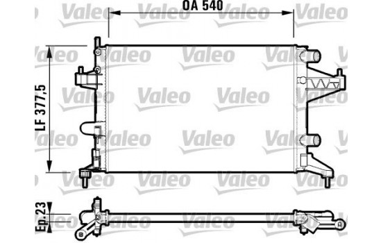 Radiator, engine cooling 732825 Valeo