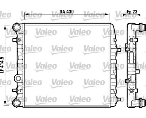 Radiator, engine cooling 732863 Valeo