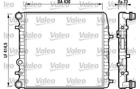 Radiator, engine cooling 732863 Valeo