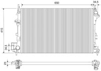Radiator, engine cooling 732879 Valeo