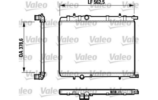 Radiator, engine cooling 732892 Valeo