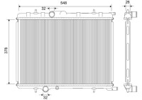 Radiator, engine cooling 732892 Valeo