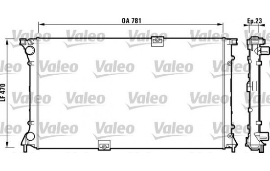 Radiator, engine cooling 732902 Valeo