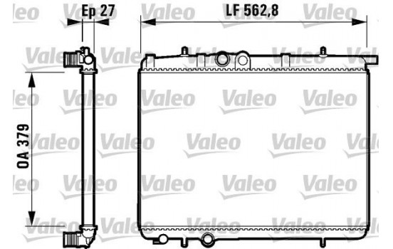 Radiator, engine cooling 732910 Valeo