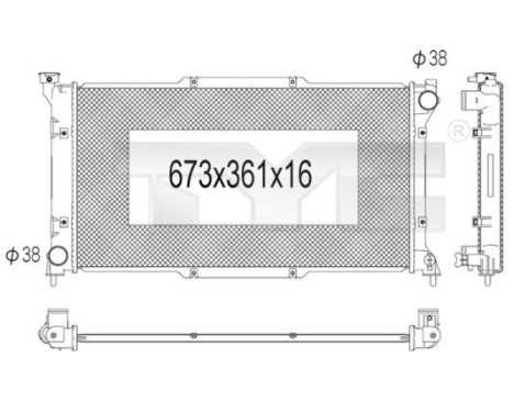 Radiator, engine cooling 734-1003 TYC