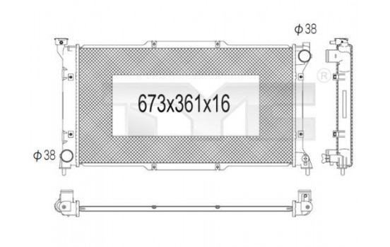 Radiator, engine cooling 734-1003 TYC