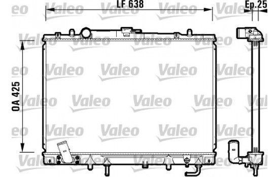 Radiator, engine cooling 734144 Valeo