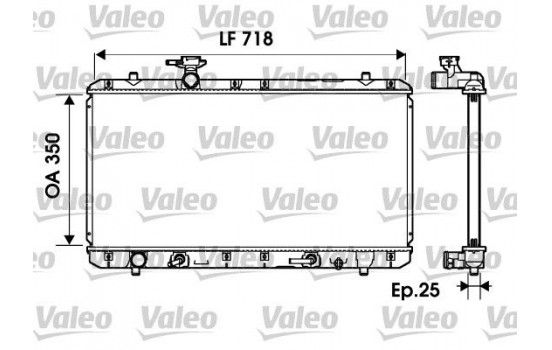 Radiator, engine cooling 734165 Valeo