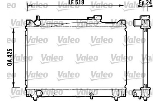 Radiator, engine cooling 734213 Valeo