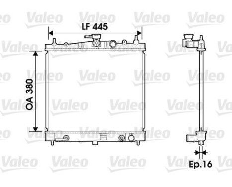 Radiator, engine cooling 734247 Valeo