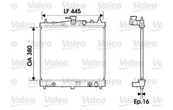 Radiator, engine cooling 734247 Valeo