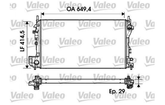 Radiator, engine cooling 734302 Valeo