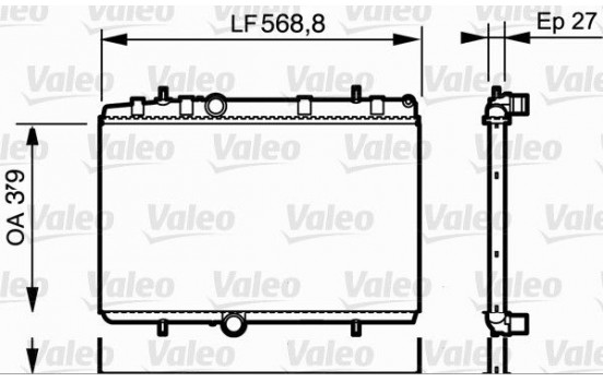 Radiator, engine cooling 734338 Valeo