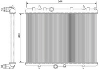 Radiator, engine cooling 734338 Valeo