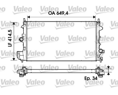 Radiator, engine cooling 734339 Valeo