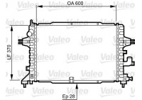 Radiator, engine cooling 734380 Valeo