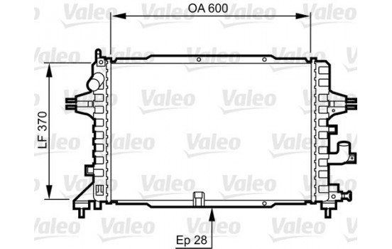 Radiator, engine cooling 734380 Valeo