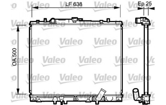 Radiator, engine cooling 734424 Valeo